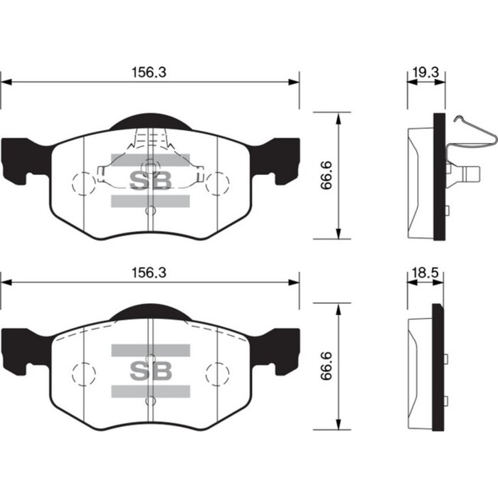 Колодки тормозные дисковые HI-Q SP1519
