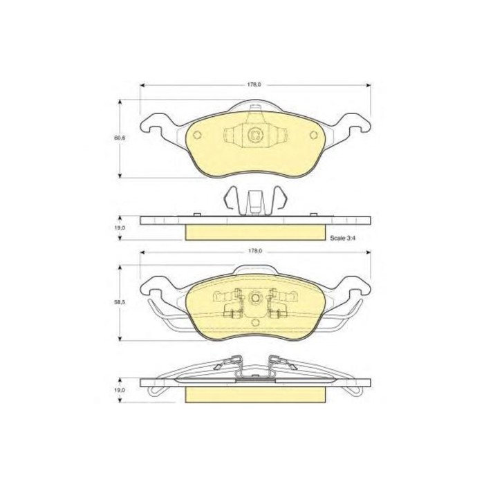 Колодки тормозные дисковые GIRLING 6113582