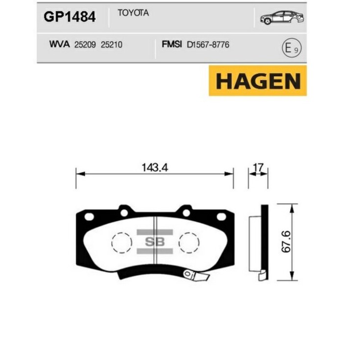Колодки тормозные дисковые SANGSIN GP1484