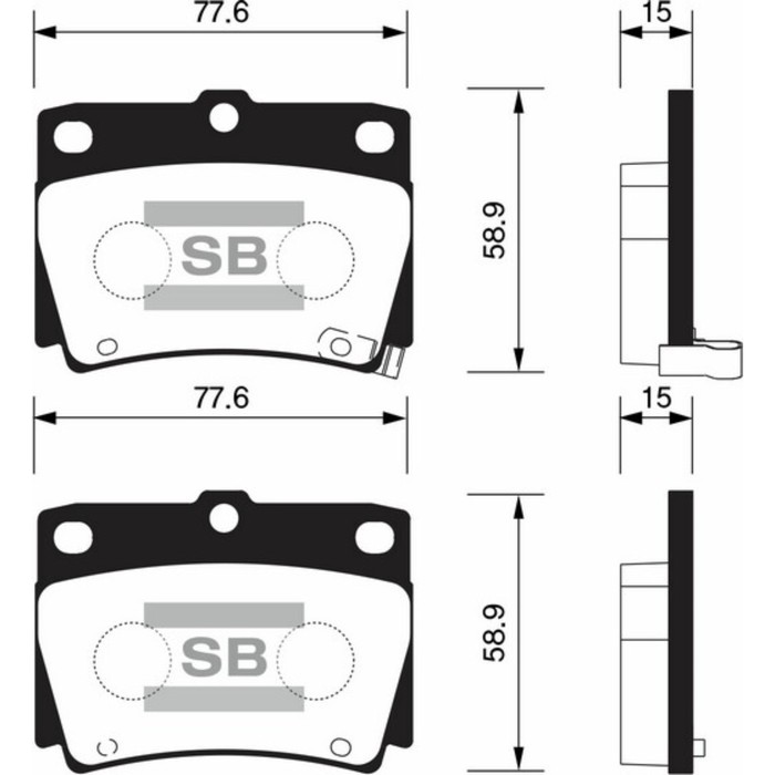 Колодки тормозные дисковые HI-Q SP1522