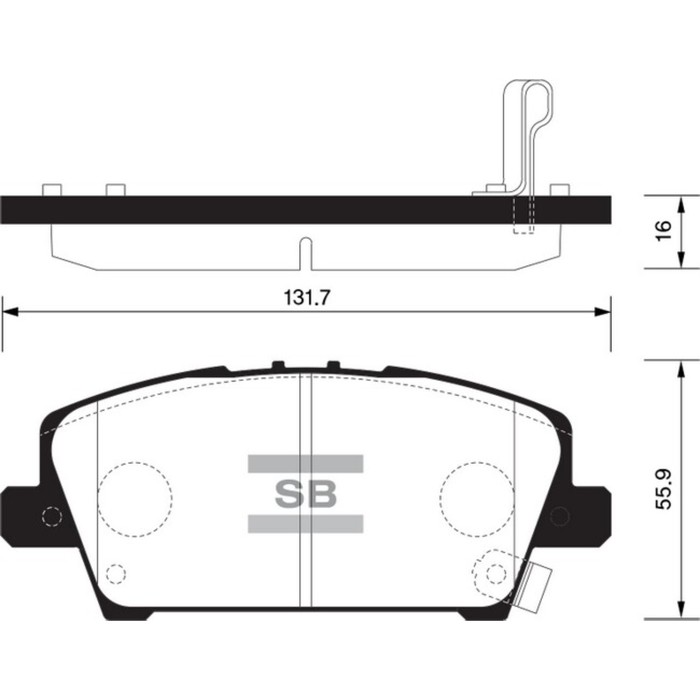 Колодки тормозные дисковые HI-Q SP1569