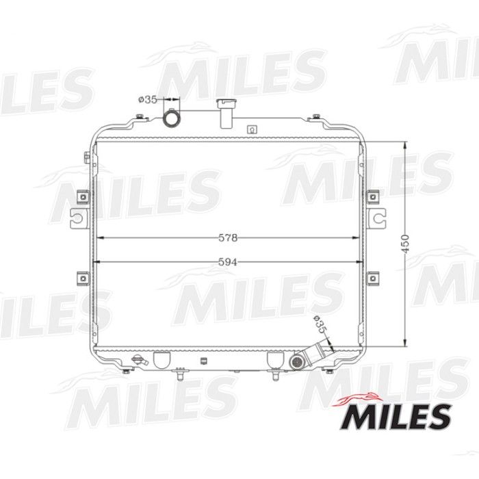 Радиатор охлаждения  MILES ACRB068