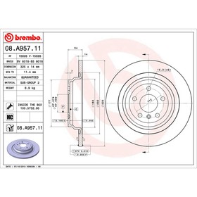 

Диск тормозной Brembo 08A95711