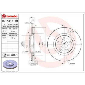 

Диск тормозной Brembo 09A41711