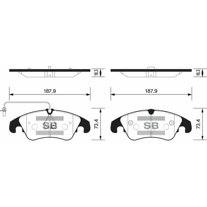 Колодки тормозные дисковые SANGSIN SP2145