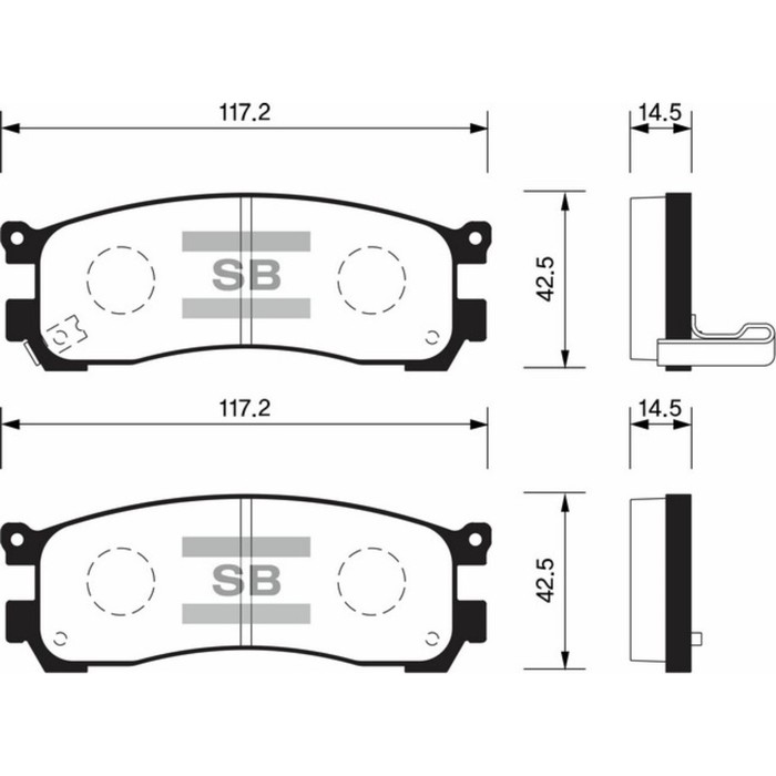 Колодки тормозные дисковые, комплект HI-Q SP1528