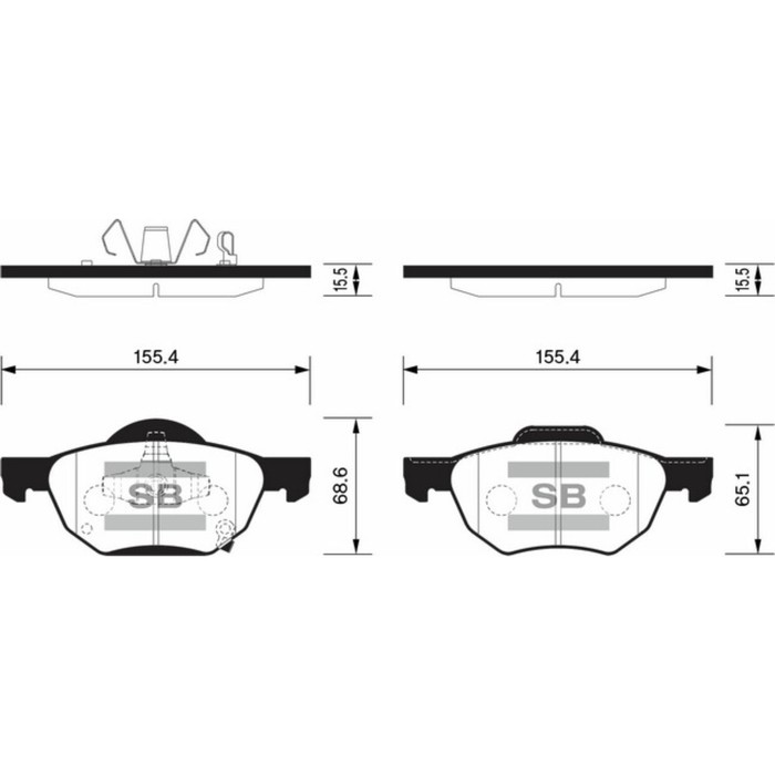 Колодки тормозные дисковые HI-Q SP1573