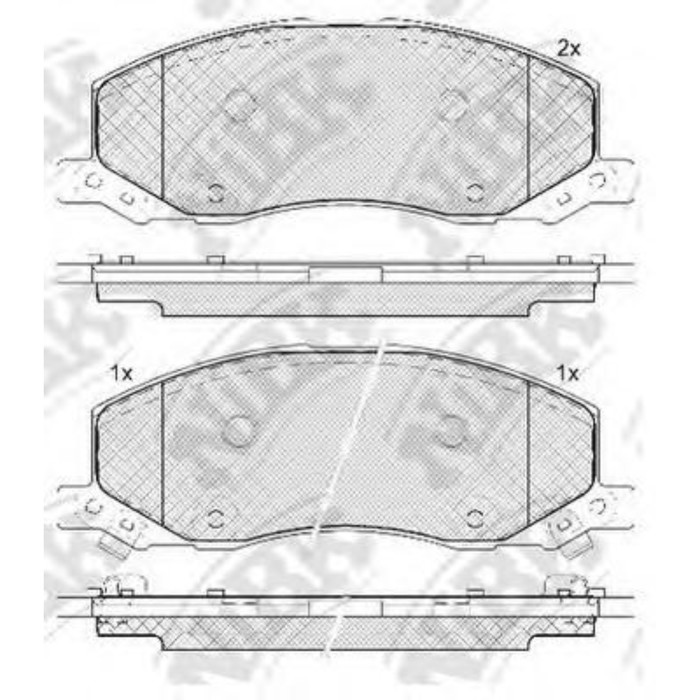 Колодки тормозные дисковые, комплект NIBK PN34001
