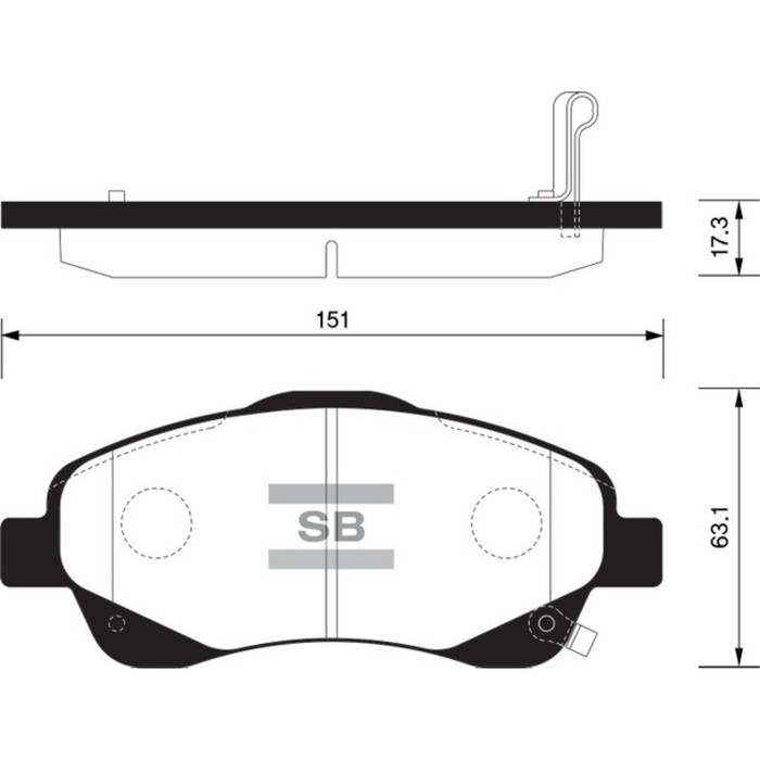 Колодки тормозные дисковые HI-Q SP1576