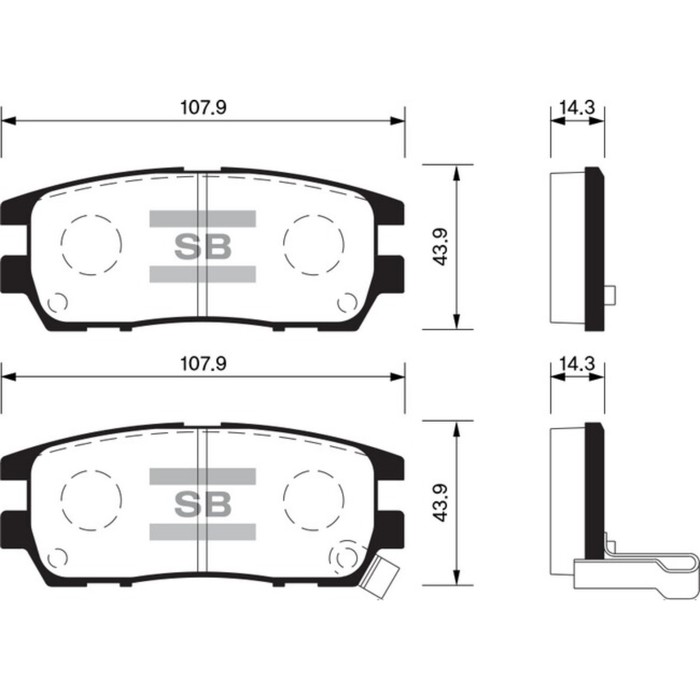 Колодки тормозные дисковые HI-Q SP1538