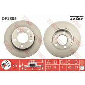 

Диск тормозной TRW DF2805