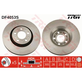 

Диск тормозной TRW DF4053S