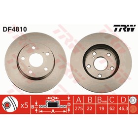 

Диск тормозной TRW DF4810