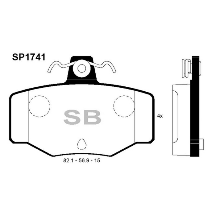 Колодки тормозные дисковые HI-Q SP1741