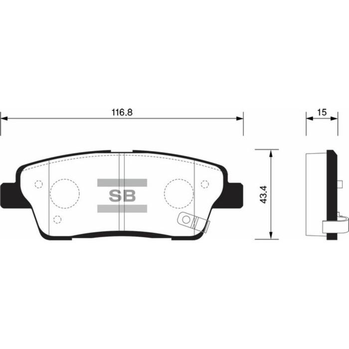 Колодки тормозные дисковые HI-Q SP1546