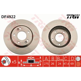 

Диск тормозной TRW DF4922
