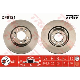

Диск тормозной TRW DF6121