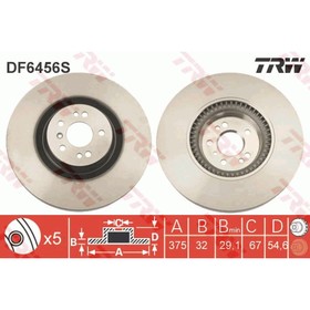 

Диск тормозной TRW DF6456S