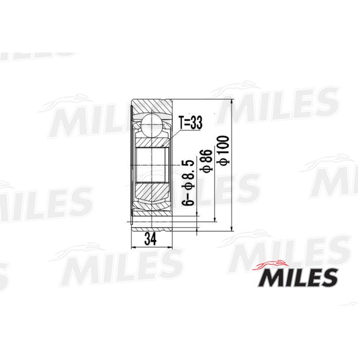 Шрус внутренний MILES GA12005