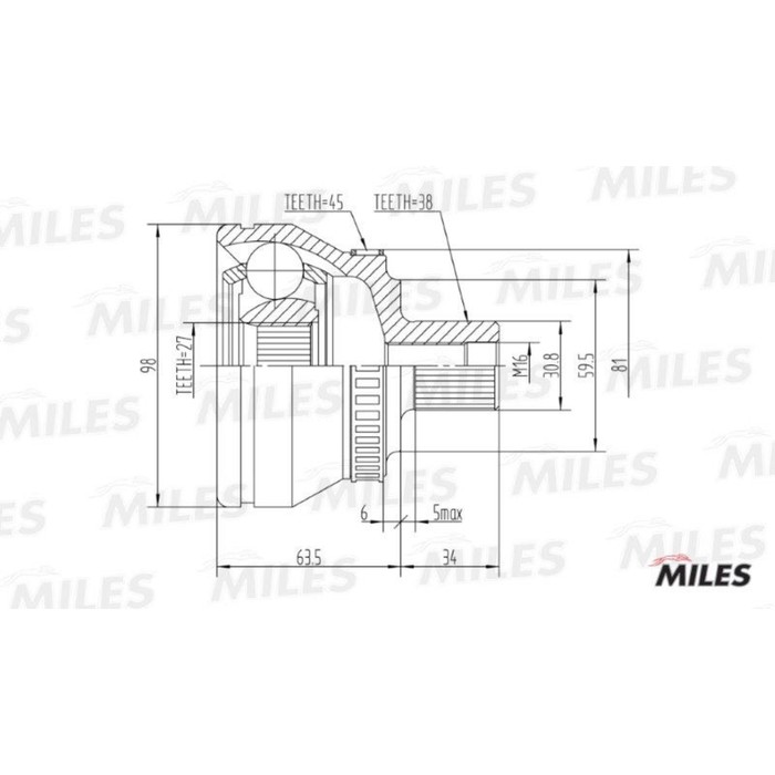 Шрус наружный MILES GA20036