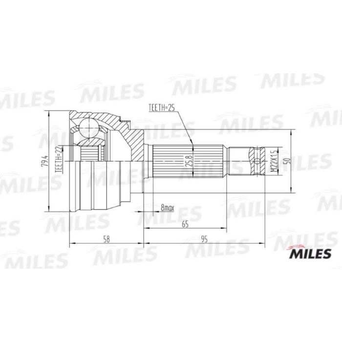 Шрус наружный MILES GA20259
