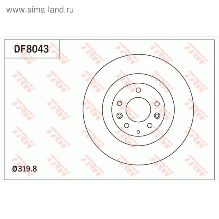 фото Диск тормозной trw df8043