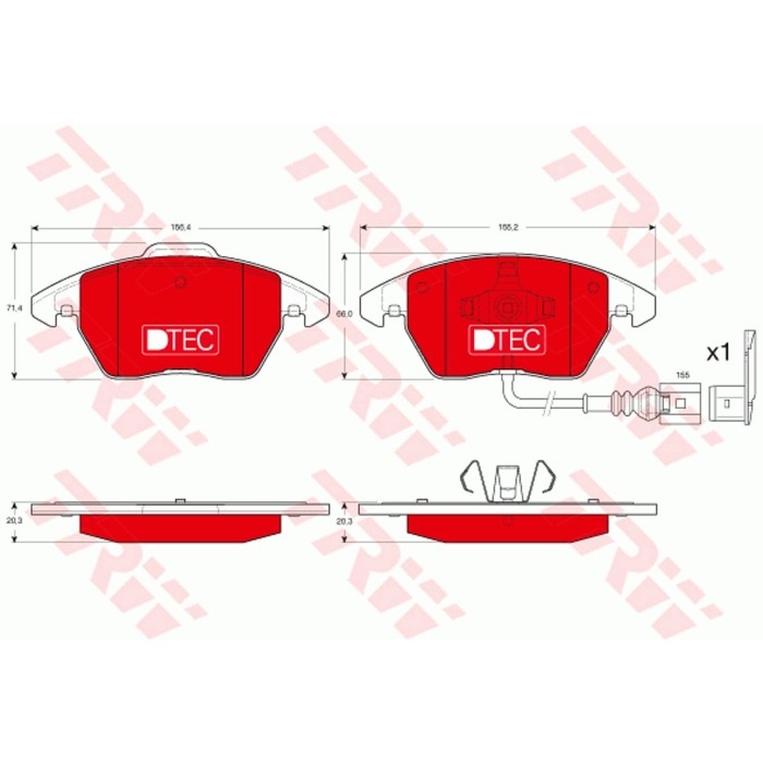 Колодки тормозные TRW GDB1550DTE