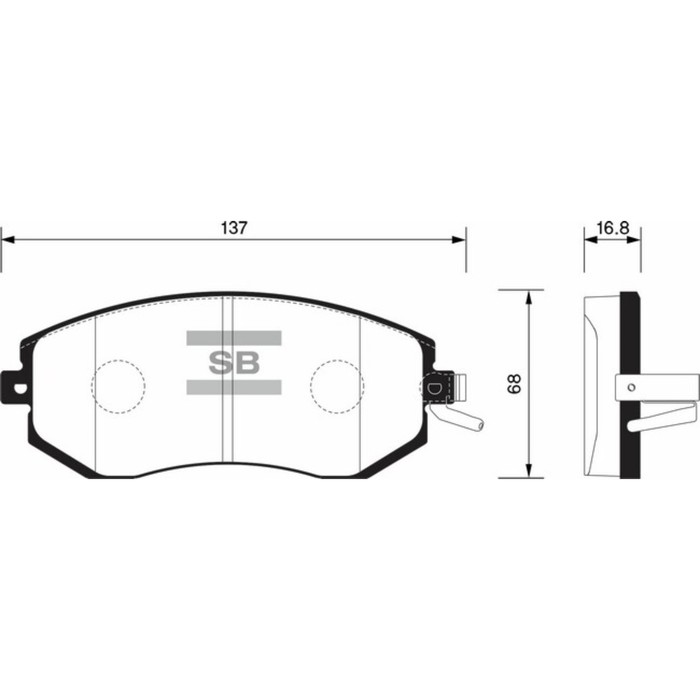 Колодки тормозные дисковые HI-Q SP1553