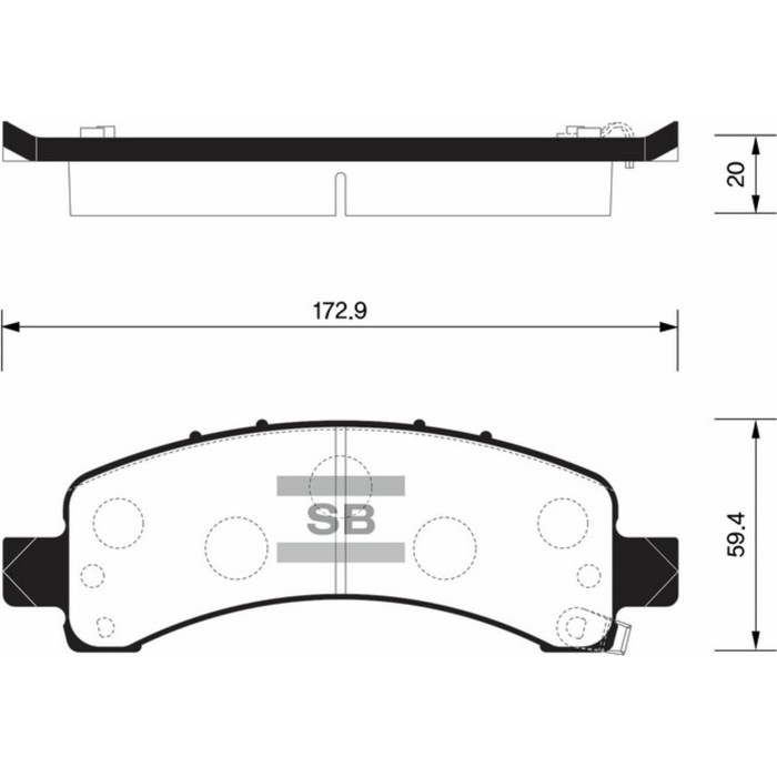 Колодки тормозные дисковые HI-Q SP1558
