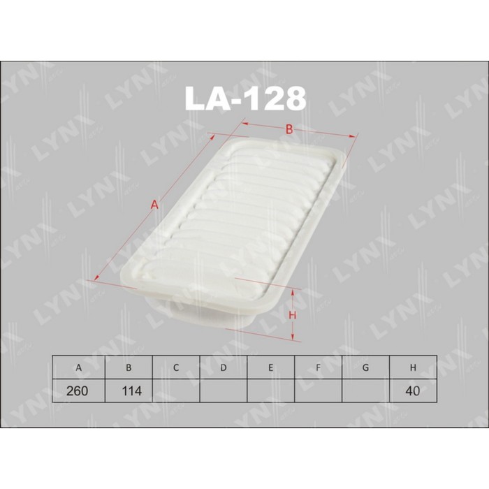 Фильтр воздушный LYNXauto LA128