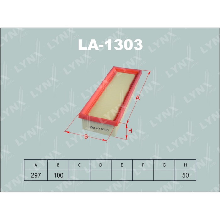 Фильтр воздушный LYNXauto LA1303