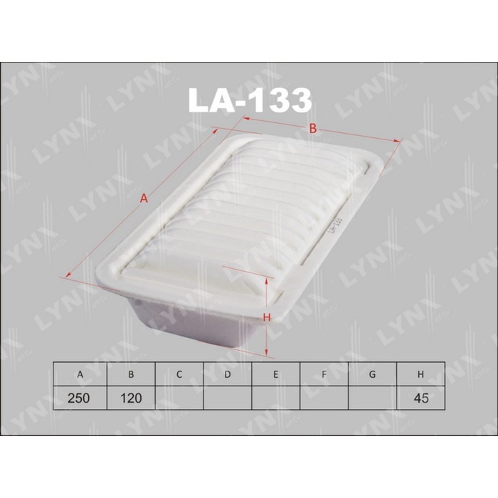 Фильтр воздушный LYNXauto LA133