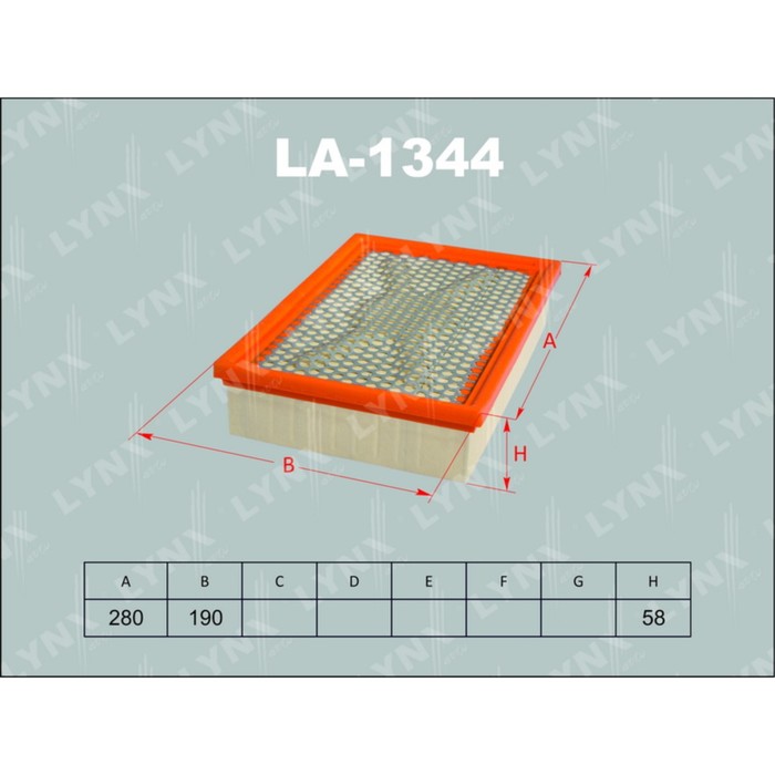 Фильтр воздушный LYNXauto LA1344