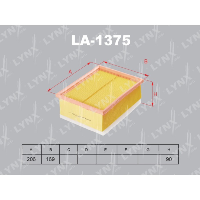 Фильтр воздушный LYNXauto LA1375