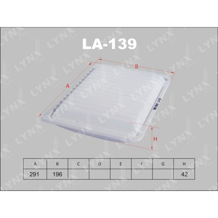 Фильтр воздушный LYNXauto LA139