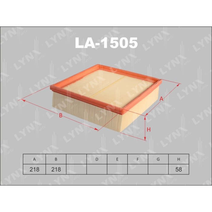 Фильтр воздушный LYNXauto LA1505