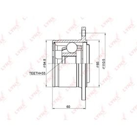 

LYNXauto CI3711 ШРУС внутренний | перед прав |