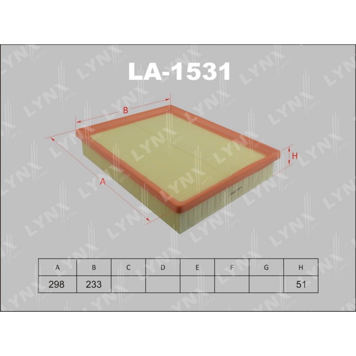 Фильтр воздушный LYNXauto LA1531