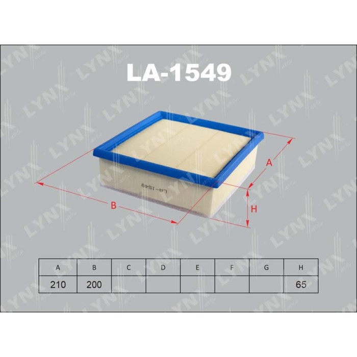 Фильтр воздушный LYNXauto LA1549