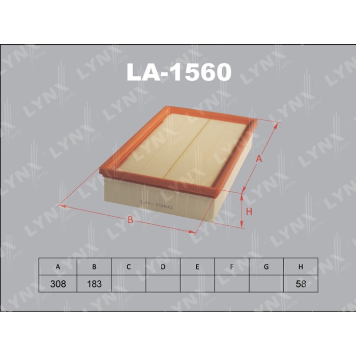 Фильтр воздушный LYNXauto LA1560