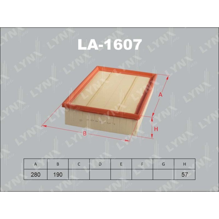 Фильтр воздушный LYNXauto LA1607