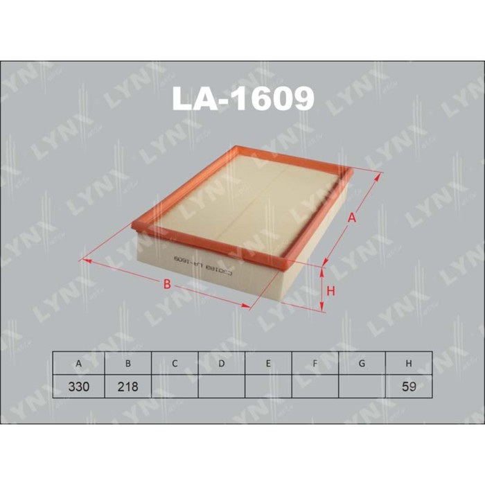 Фильтр воздушный LYNXauto LA1609