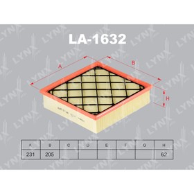 

Фильтр воздушный LYNXauto LA1632