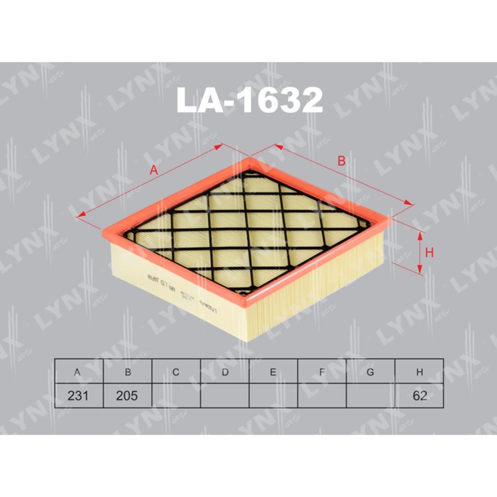 Фильтр воздушный LYNXauto LA1632