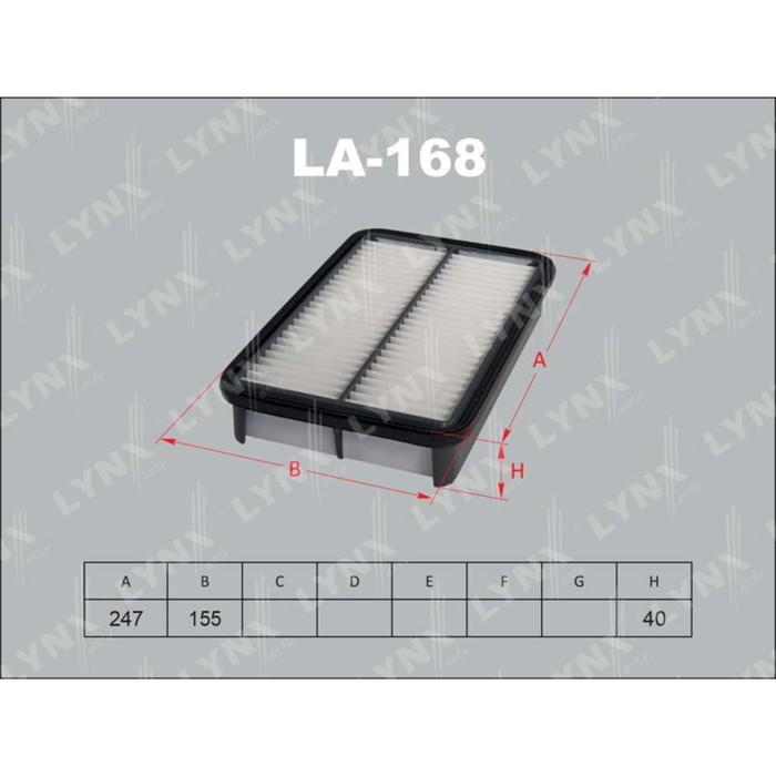 Фильтр воздушный LYNXauto LA168