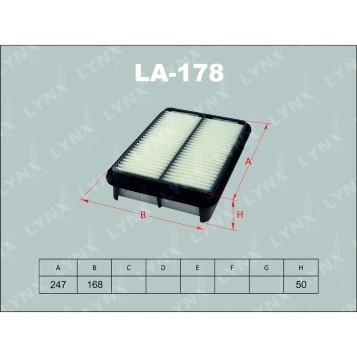 Фильтр воздушный LYNXauto LA178