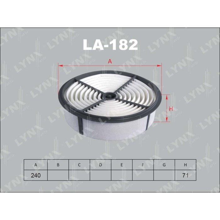 Фильтр воздушный LYNXauto LA182
