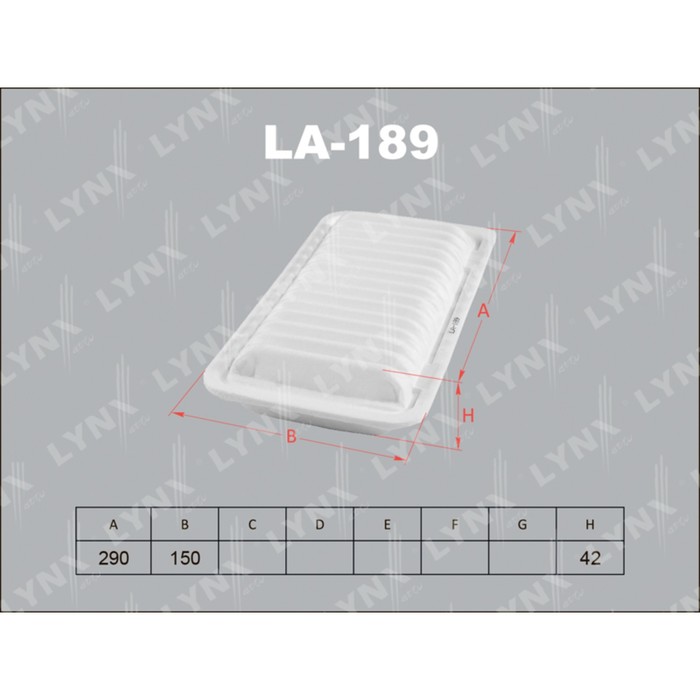 Фильтр воздушный LYNXauto LA189