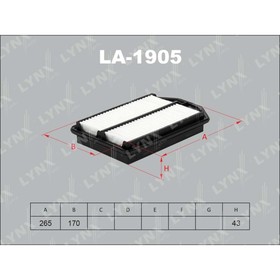 

Фильтр воздушный LYNXauto LA1905