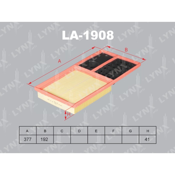 Фильтр воздушный LYNXauto LA1908